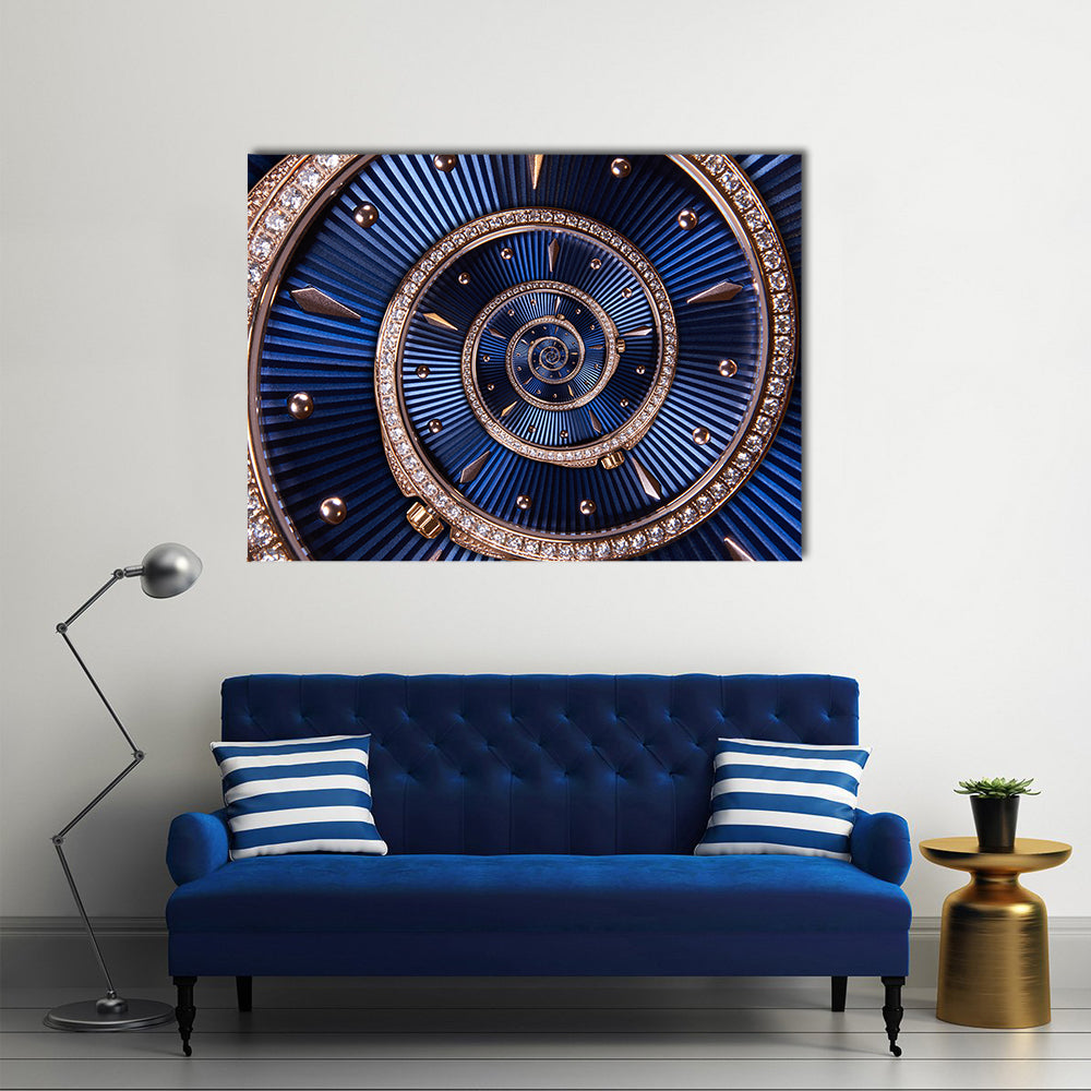 Time Spiral Watch Dial Canvas Wall Art