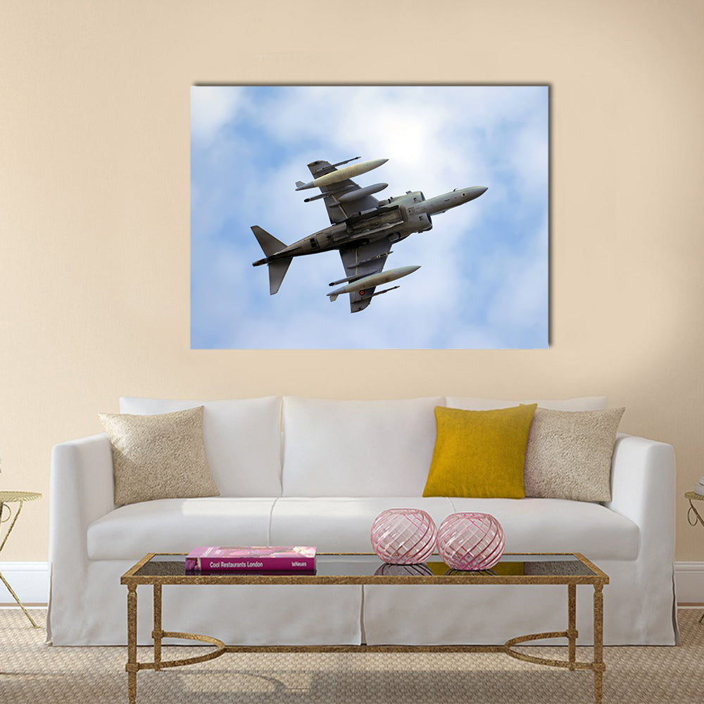 Military Airplane Harrier II Plus Canvas Wall Art
