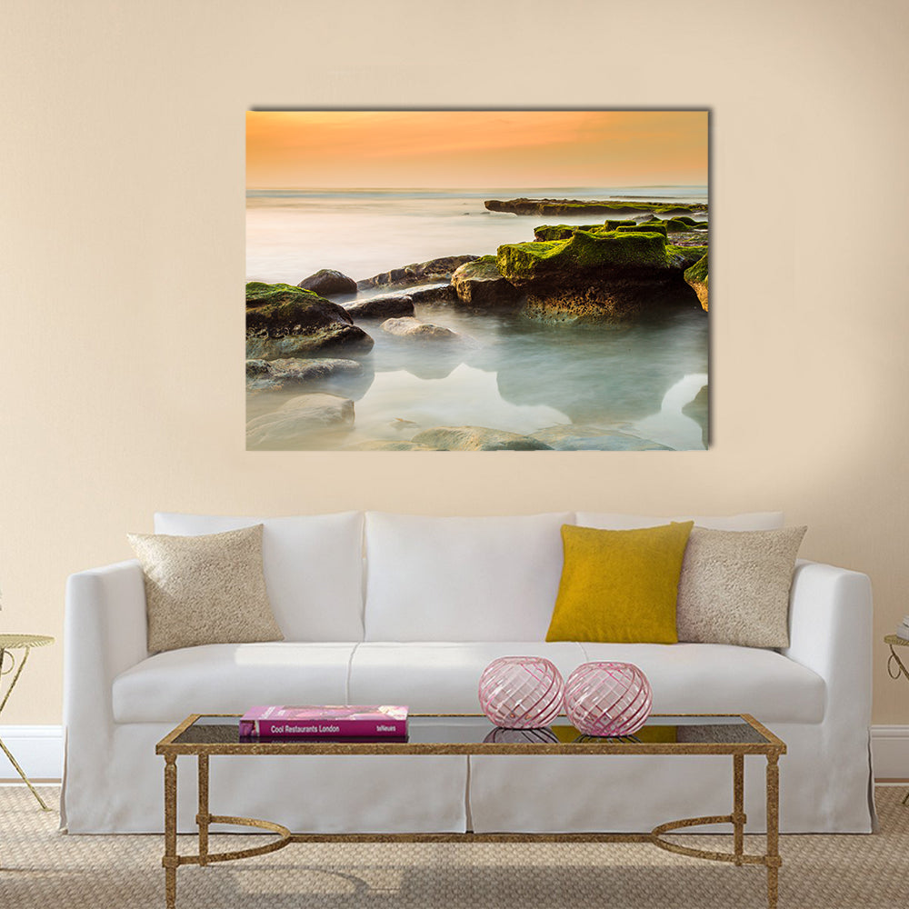 Rocky Del Mar Coastline Canvas Wall Art