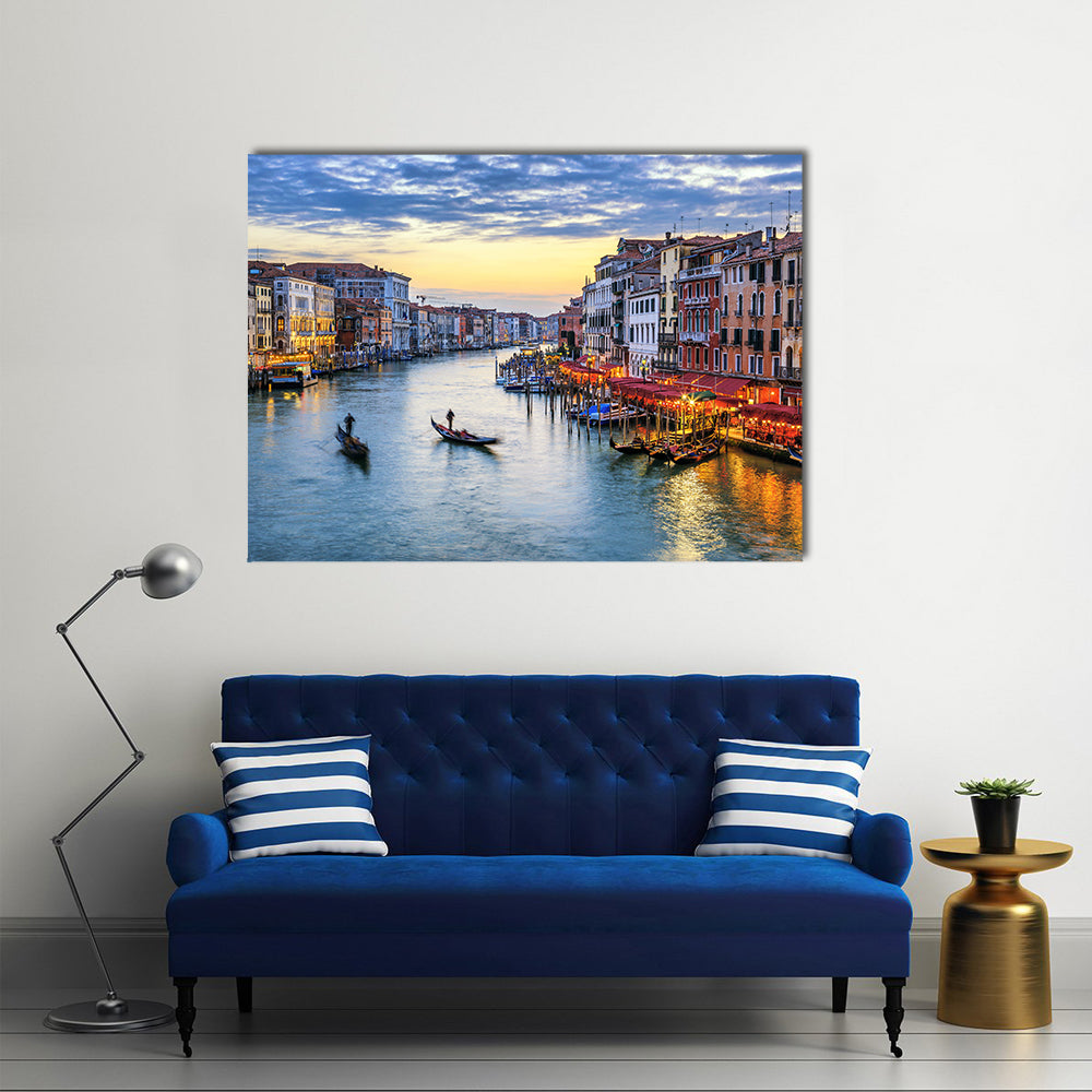 Grand Canal Venice at Sunset Canvas Wall Art