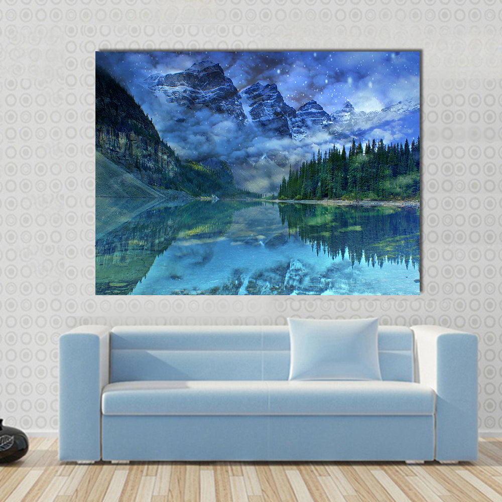 Moraine Lake In Banff Canvas Wall Art