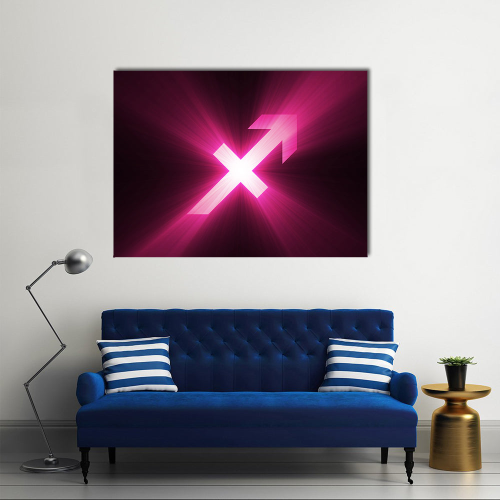 Sagittarius Horoscope Symbol Canvas Wall Art