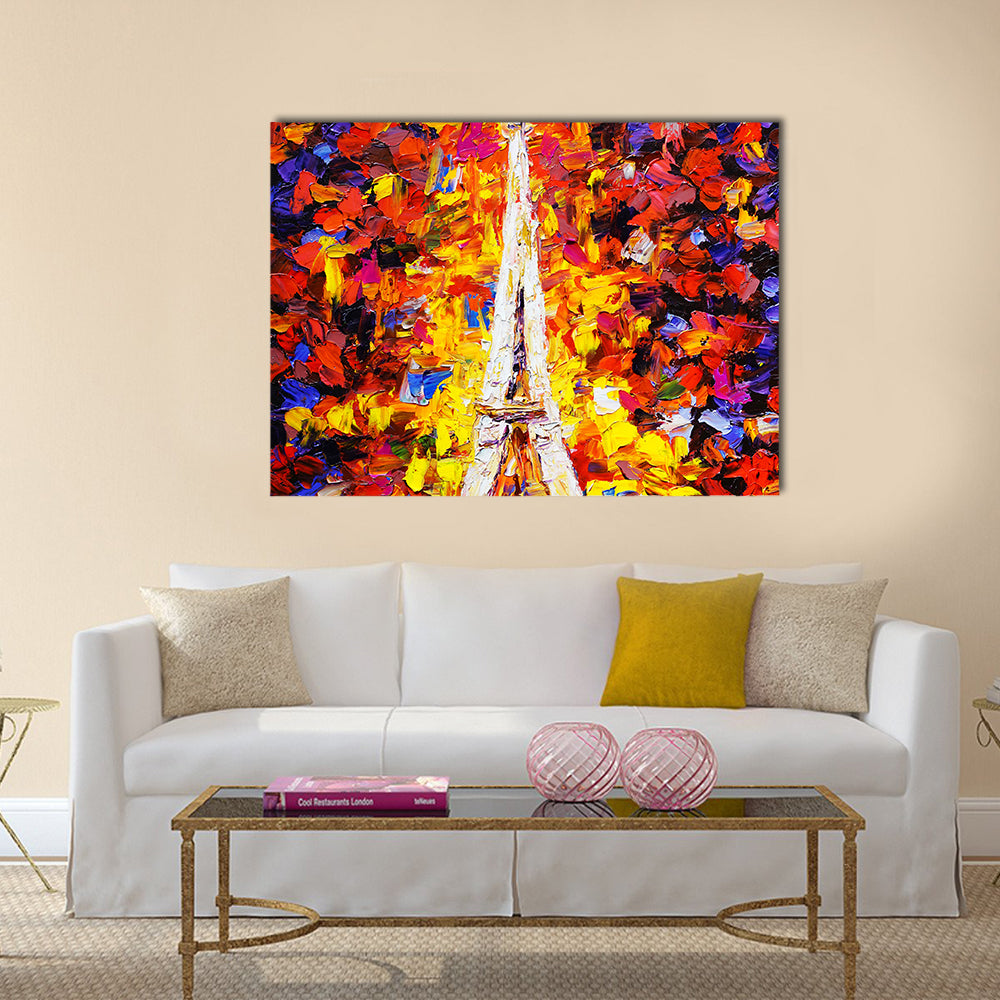 Eiffel Tower In Paris Canvas Wall Art