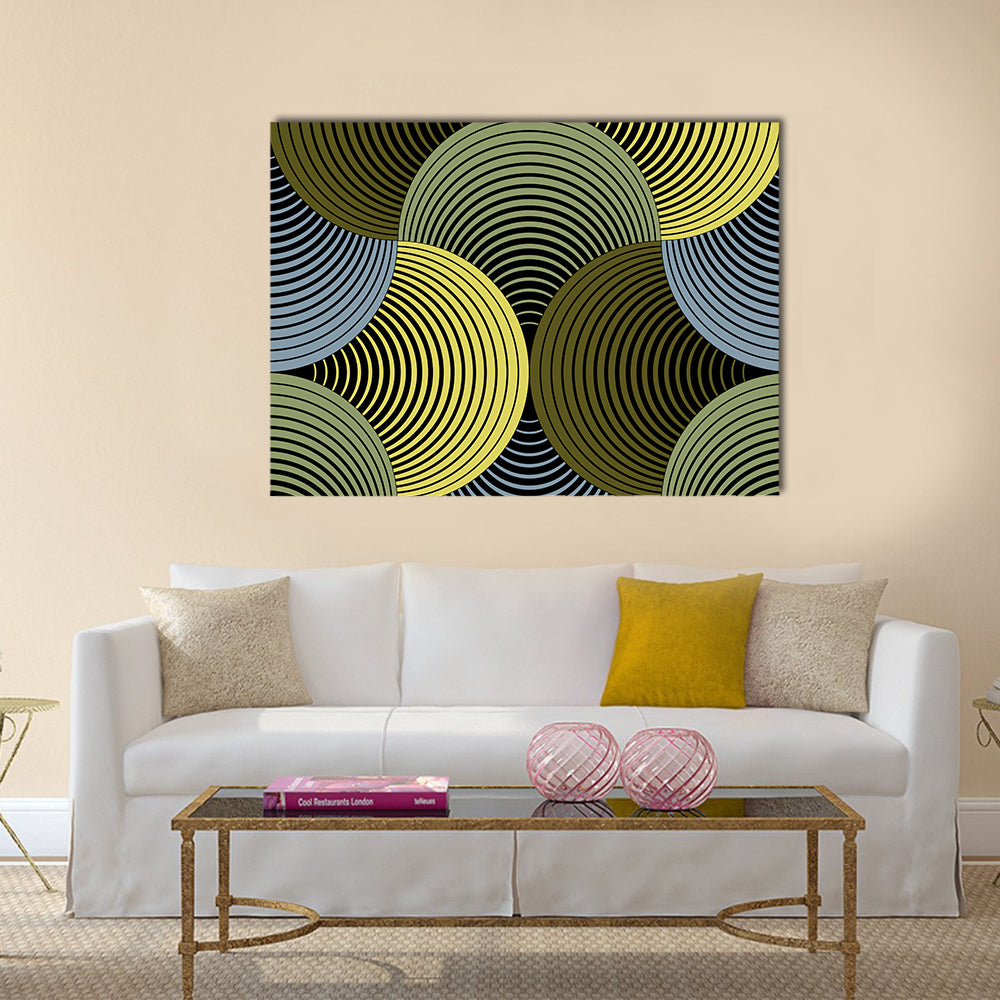 Ornate Geometric Petals Grid Canvas Wall Art