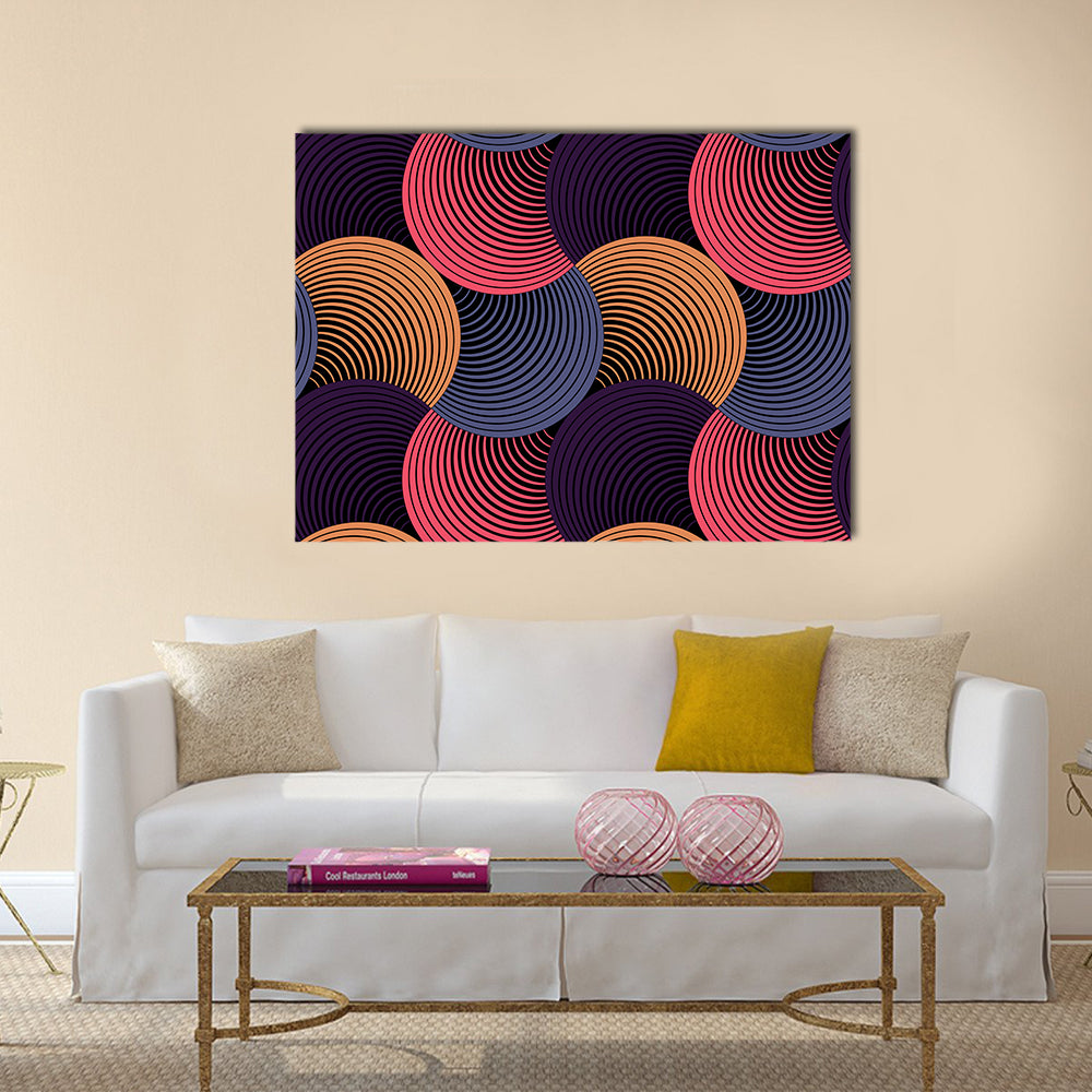Geometric Petals Grid Canvas Wall Art
