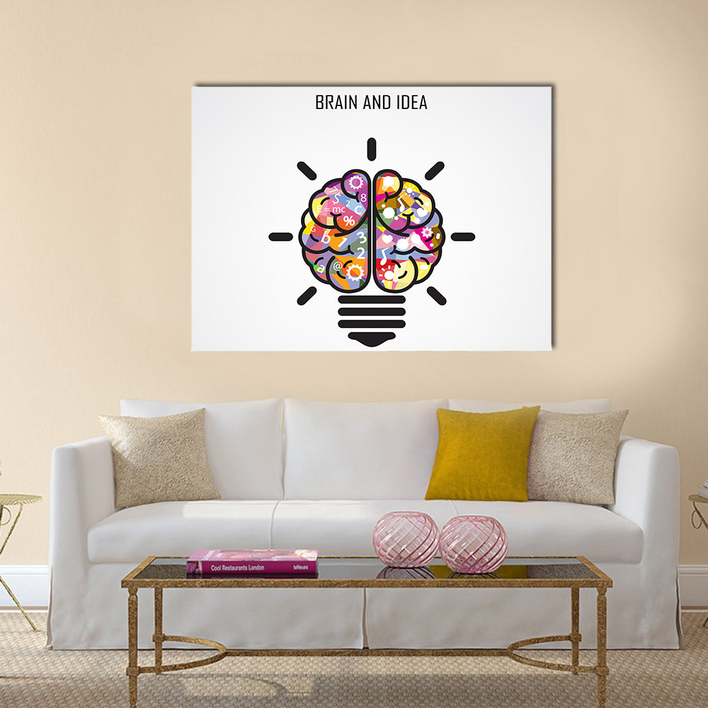 Creative Brain Concept Canvas Wall Art