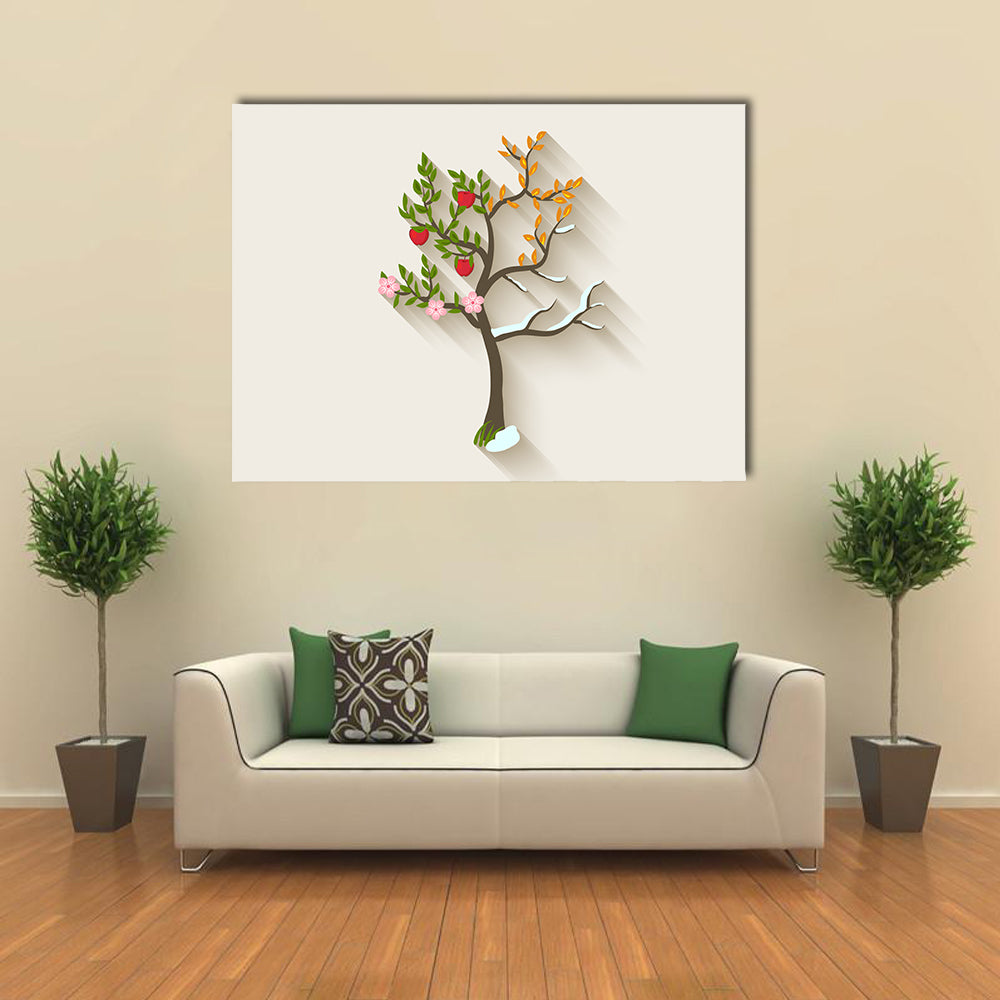 Four Seasons Tree Canvas Wall Art