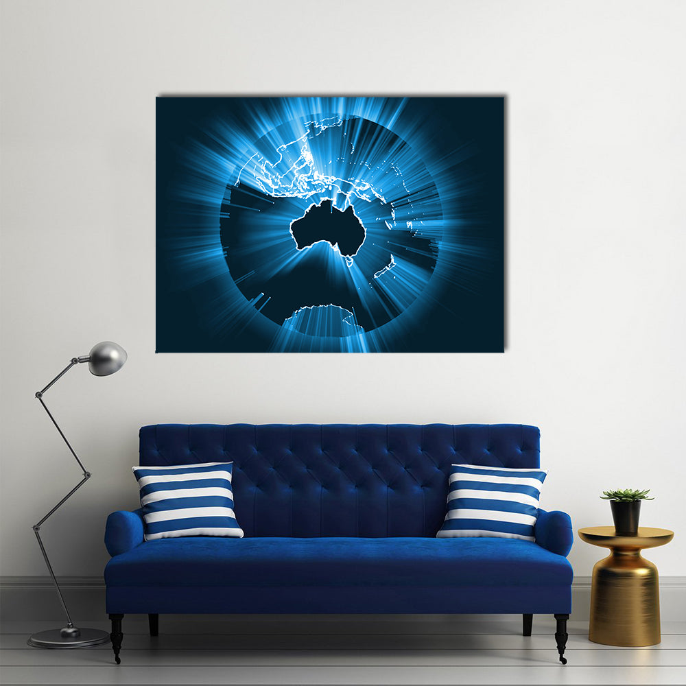 Coastline Starburst Light Flare Canvas Wall Art