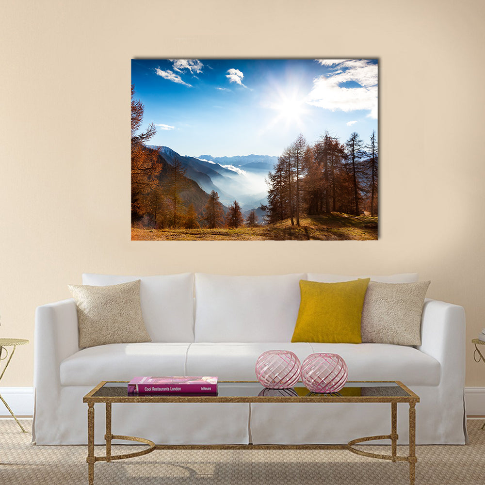 Italian Alps In Autumn Canvas Wall Art