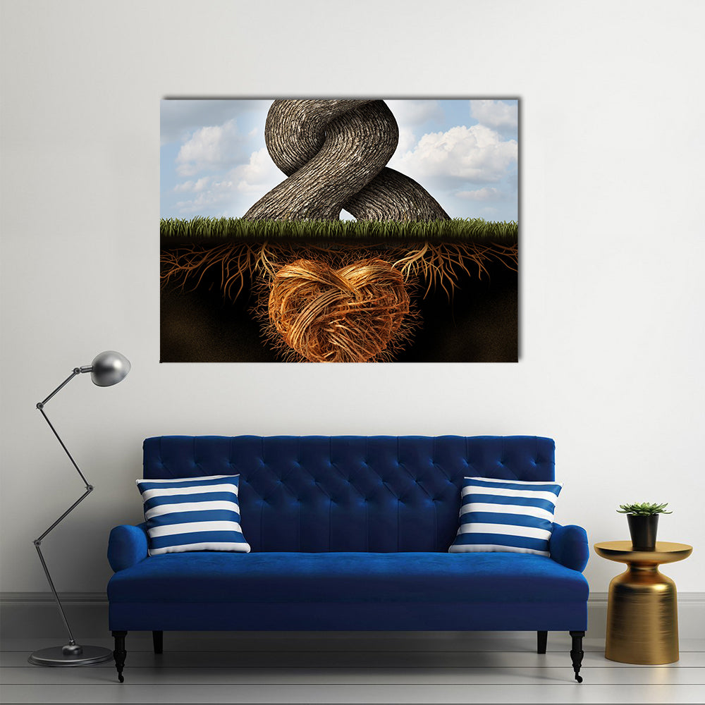 Growing In Love Concept Canvas Wall Art