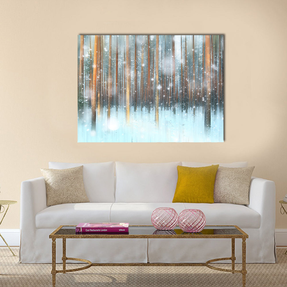 Magical Winter Forest Canvas Wall Art