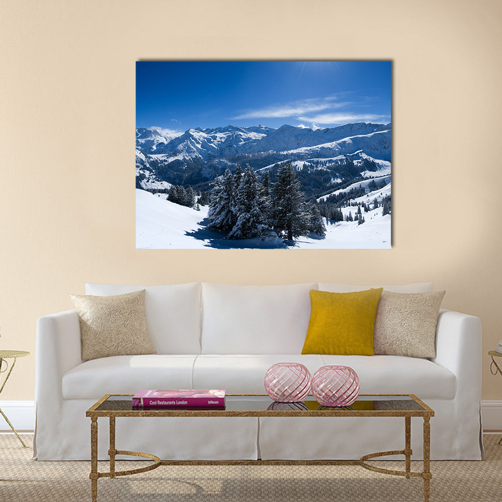 Bernese Alps Near Lenk In Switzerland Canvas Wall Art