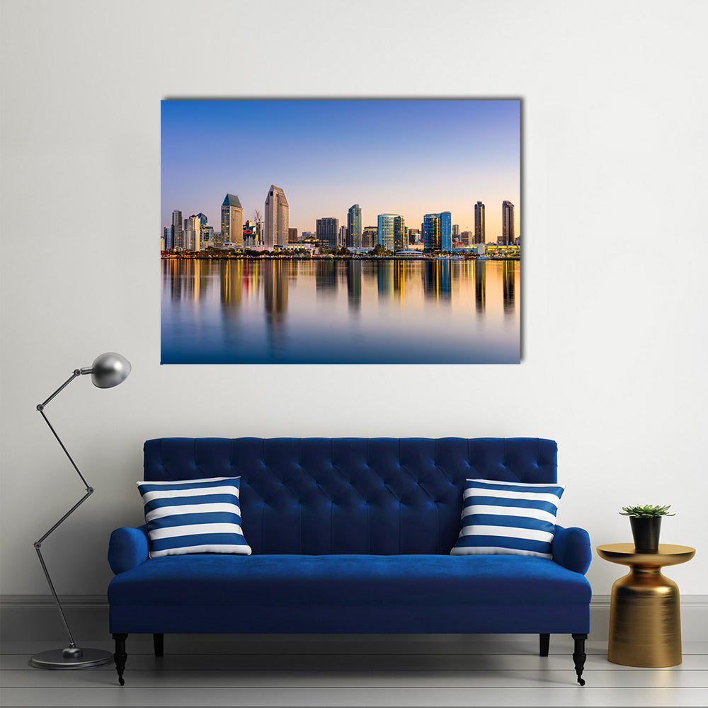 San Diego Skyline at Dusk Canvas Wall Art