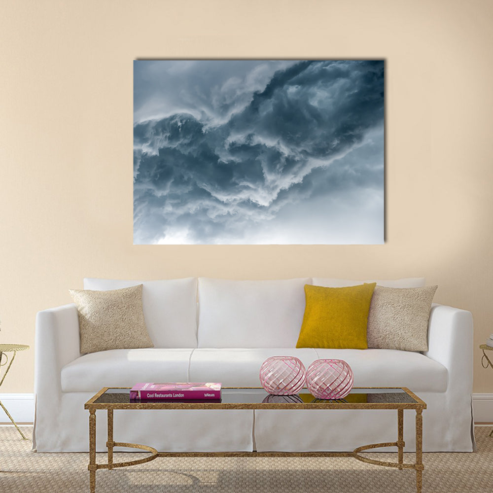 Dramatic Sky With Stormy Clouds Canvas Wall Art