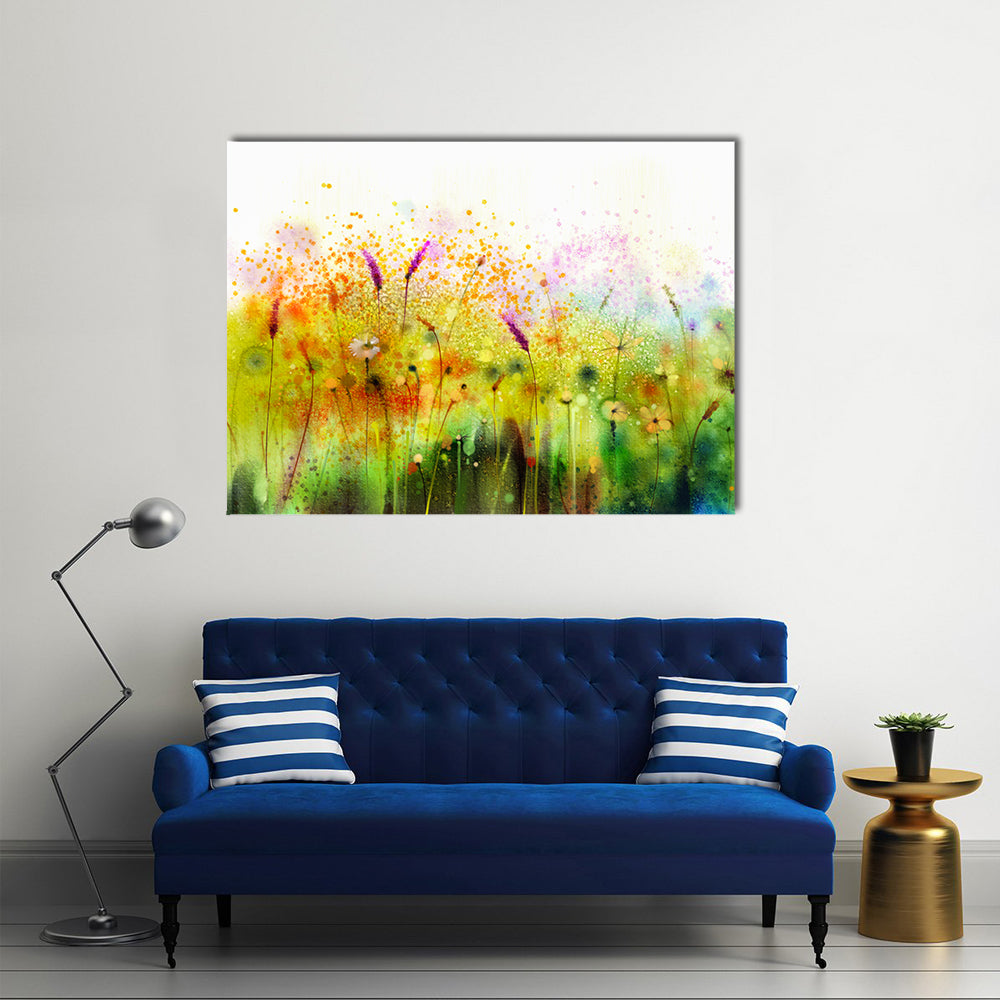 Cosmos Flowers Canvas Wall Art