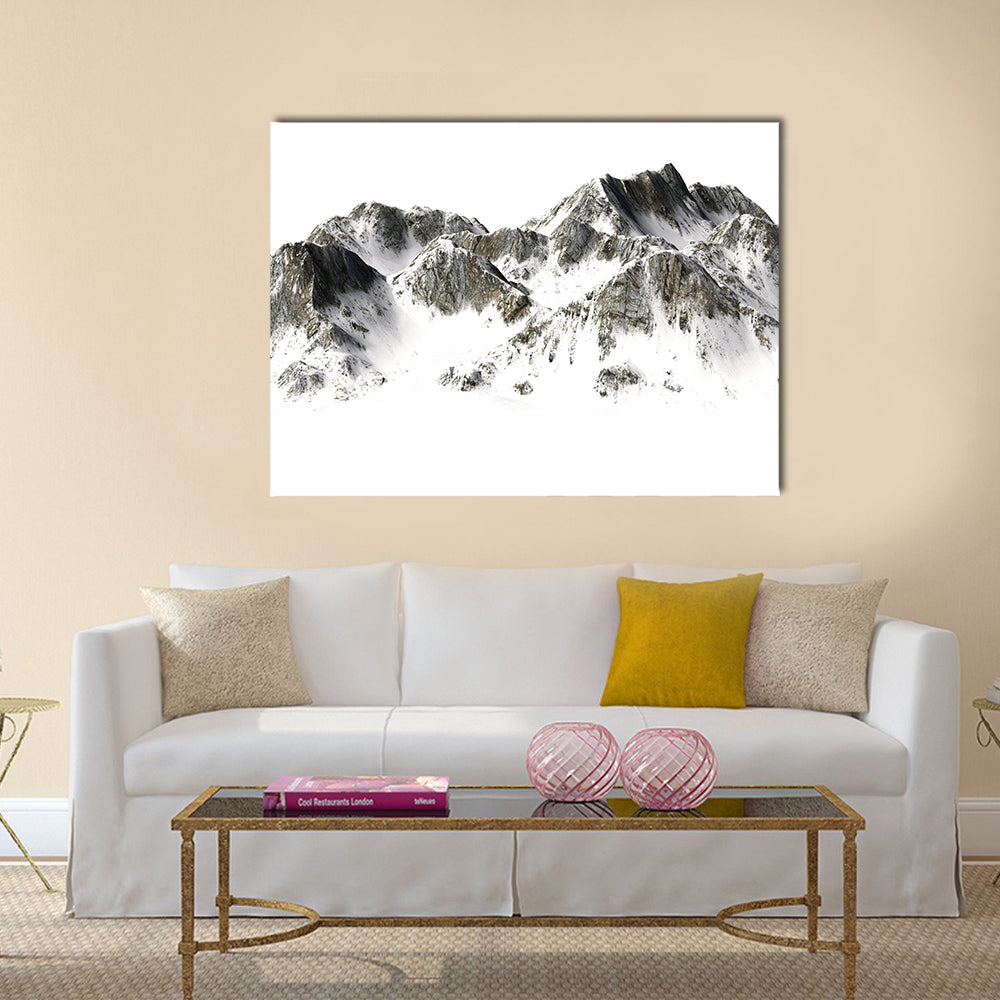 Snowy Mountain Peak Canvas Wall Art