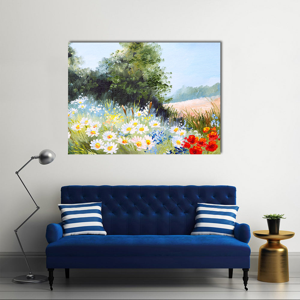 Meadow of Daisies Canvas Wall Art
