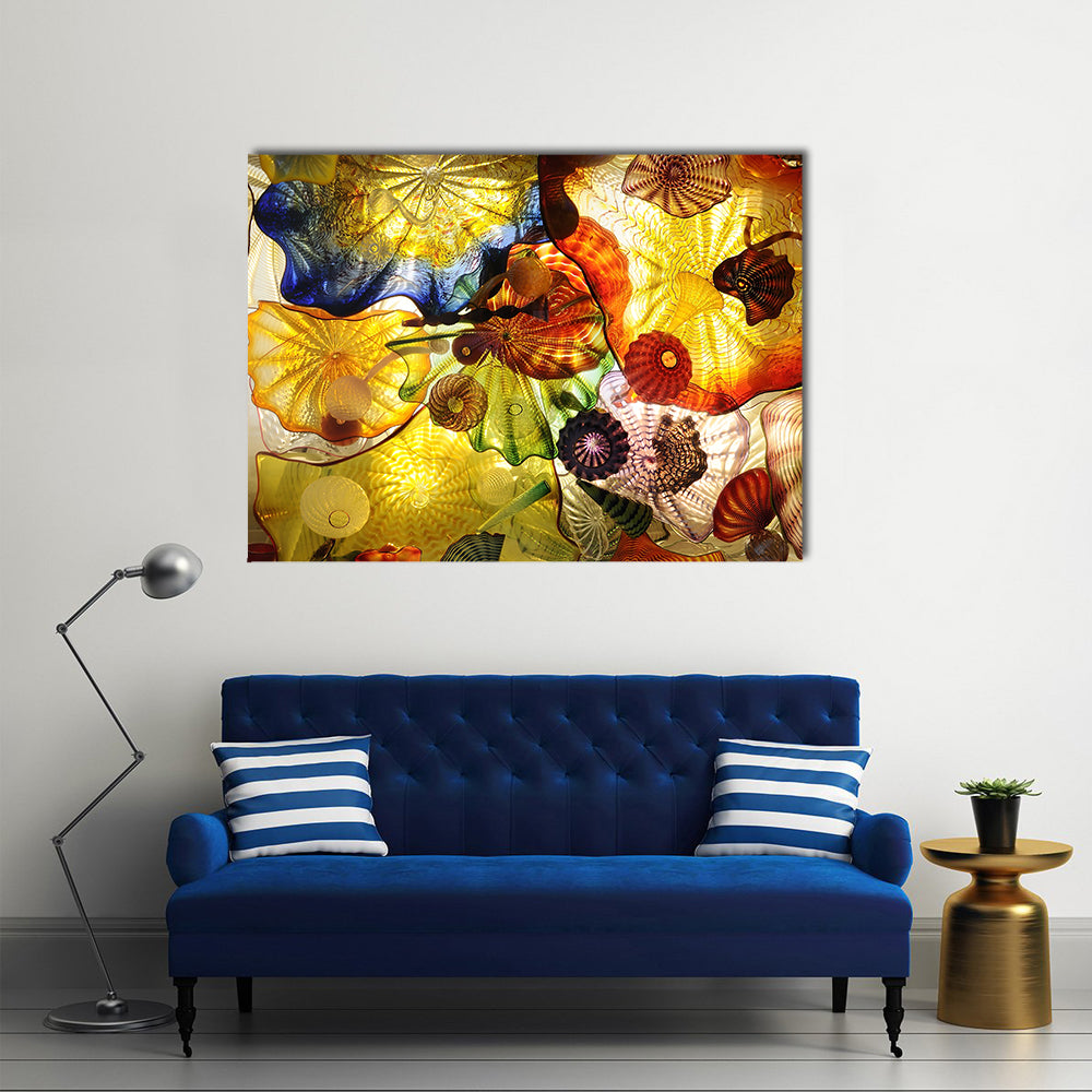 Colorful Artistic Work With Glass Canvas Wall Art
