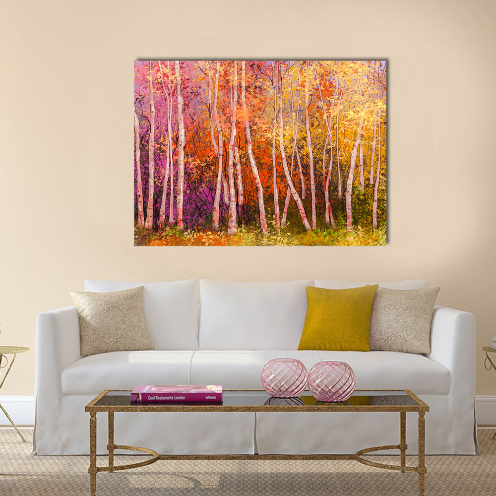 Colorful Autumn Trees Canvas Wall Art