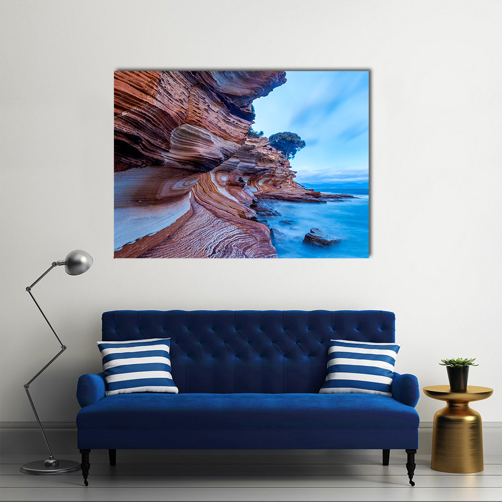 Painted Cliffs on Maria Island Canvas Wall Art