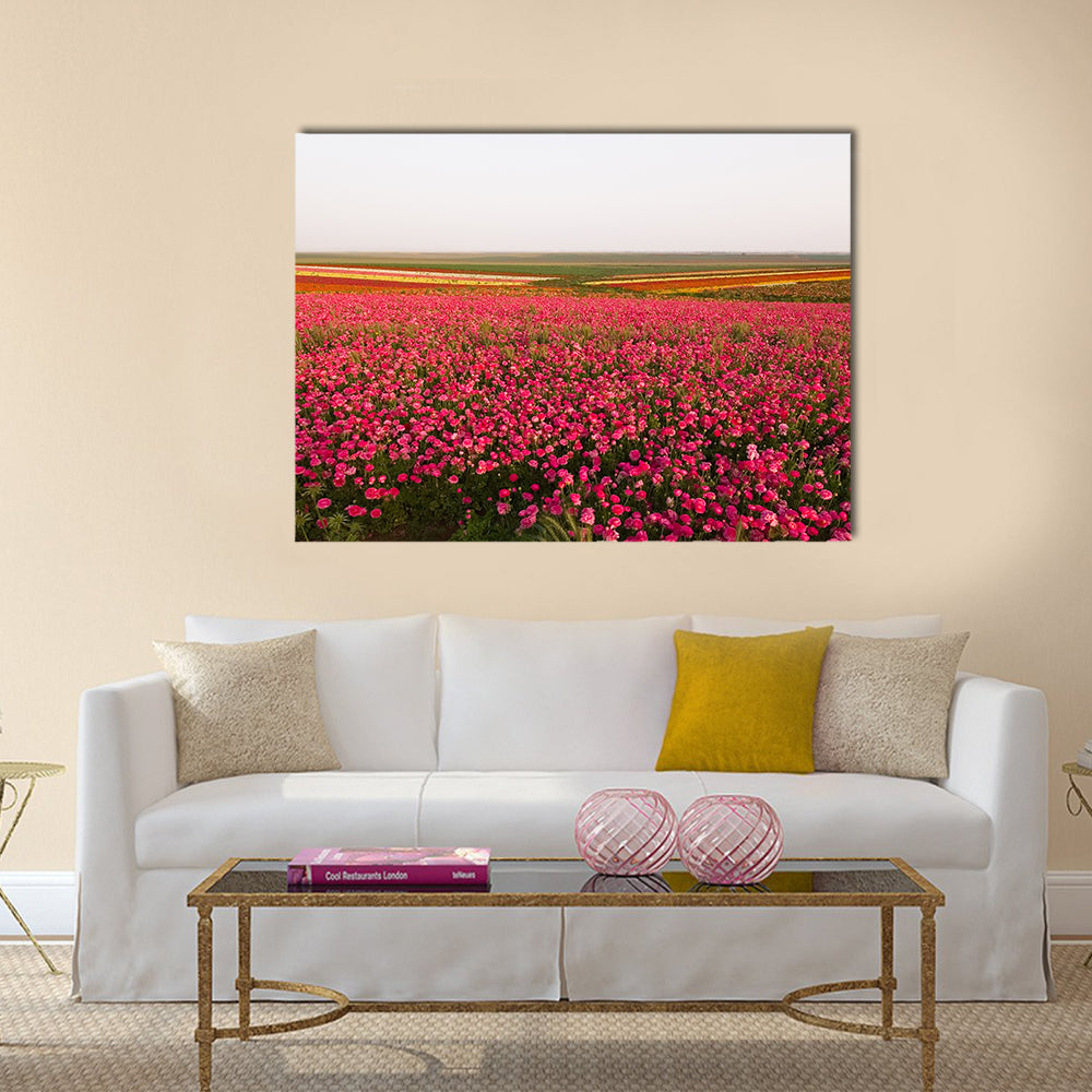 Field of Spring Flowers Canvas Wall Art