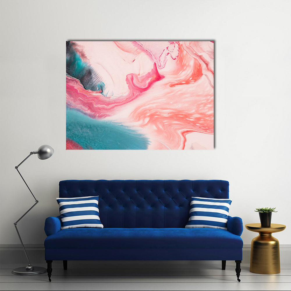 Marble Waves Abstract Canvas Wall Art