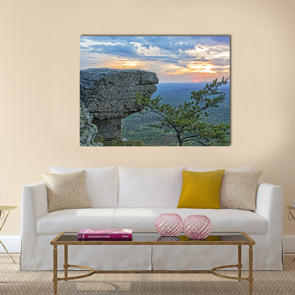 Sunset at Cheaha Mountain State Park Canvas Wall Art