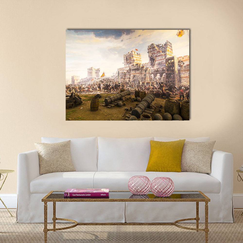 Fall of Constantinople in 1453 In Istanbul Canvas Wall Art