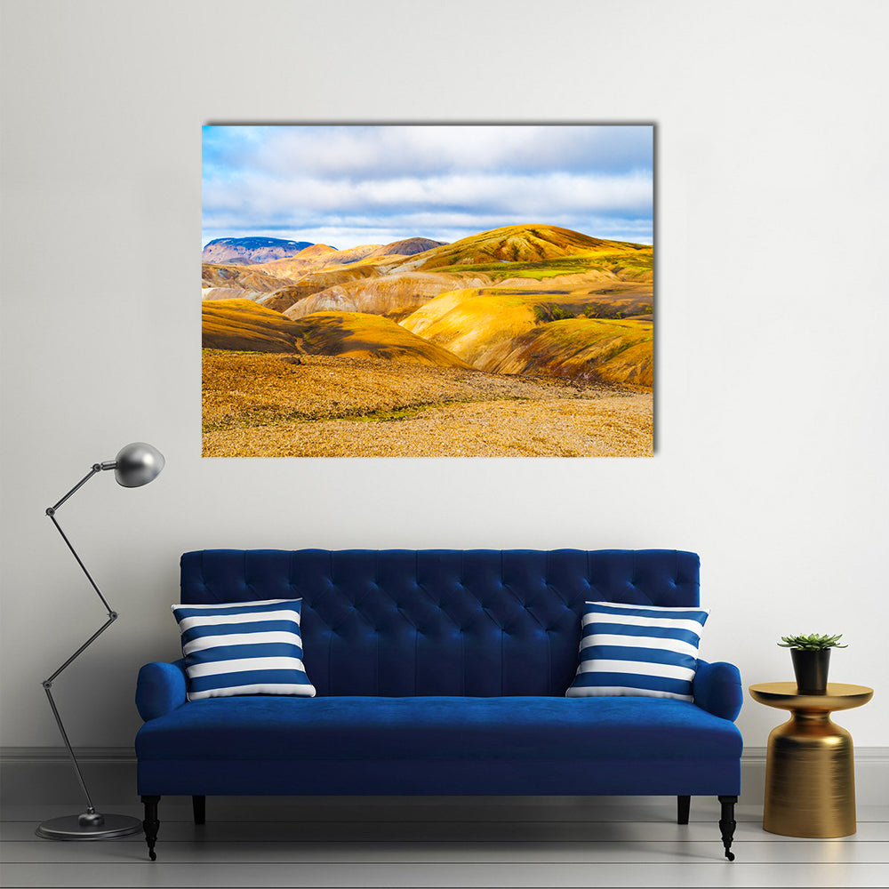 Mountains Of The Fjallabak Nature Reserve In Iceland Canvas Wall Art