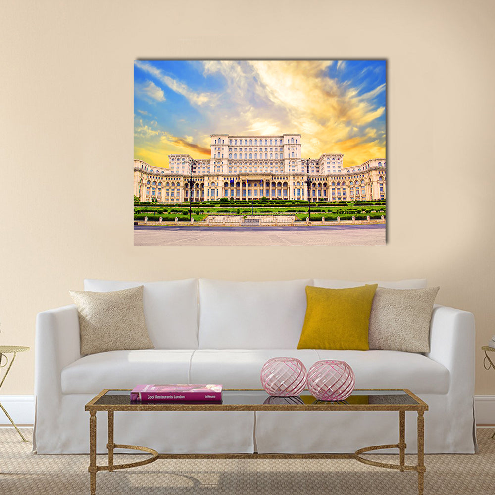 Palace of Parliament, Bucharest Canvas Wall Art