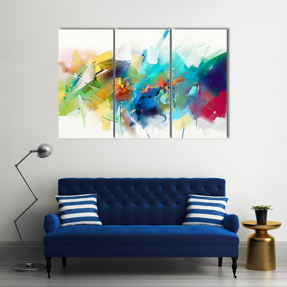 Hand-drawn Abstract Brushstrokes Canvas Wall Art