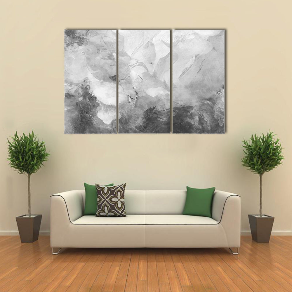 Monochrome Wide Brushstrokes Canvas Wall Art
