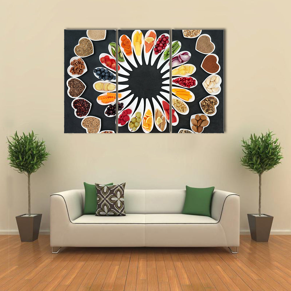 Food For A Healthy Heart Canvas Wall Art