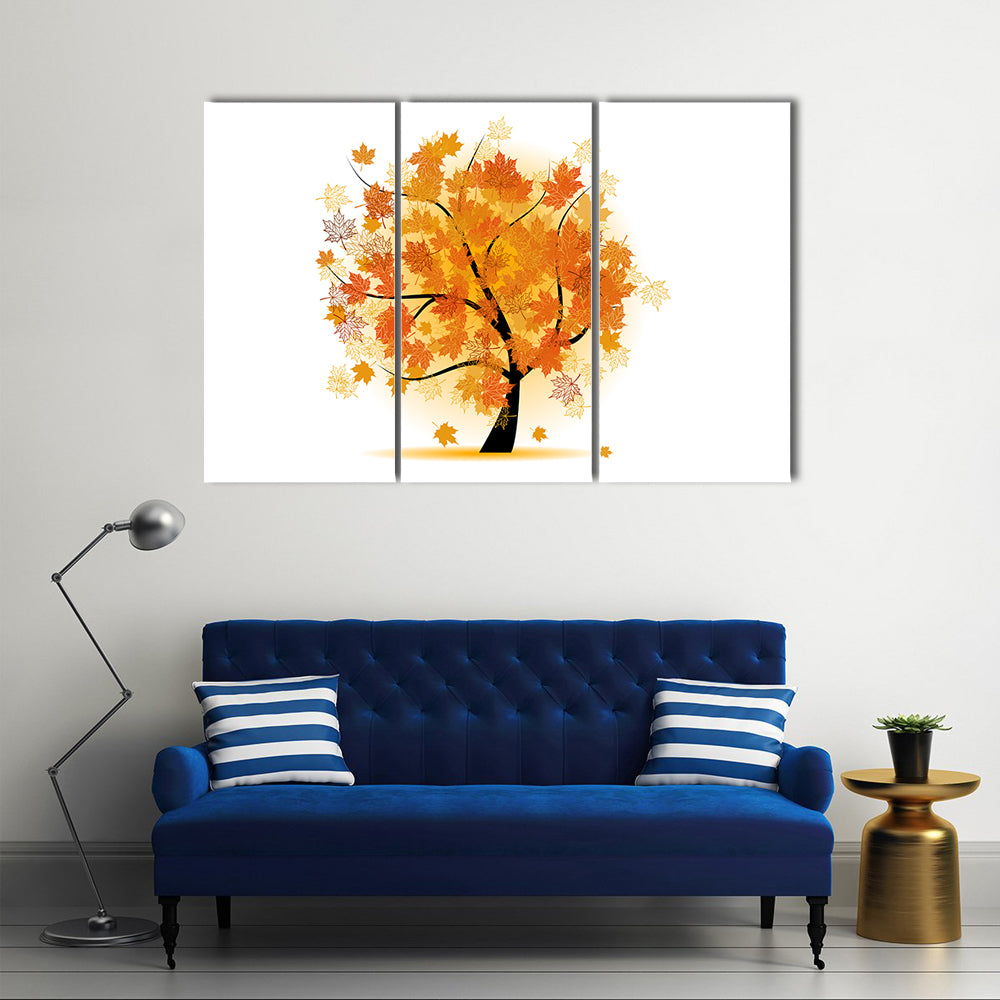 Maple Tree In Autumn Canvas Wall Art