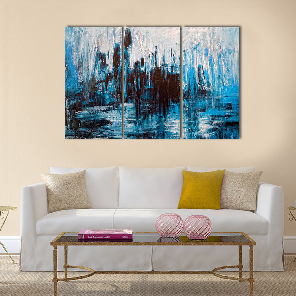 Messy Grunge Abstract Canvas Wall Art