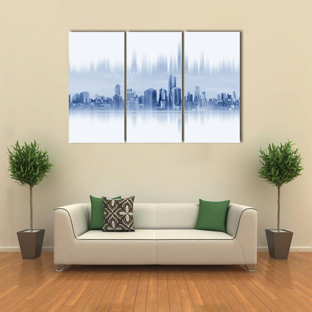City Network Connection Canvas Wall Art