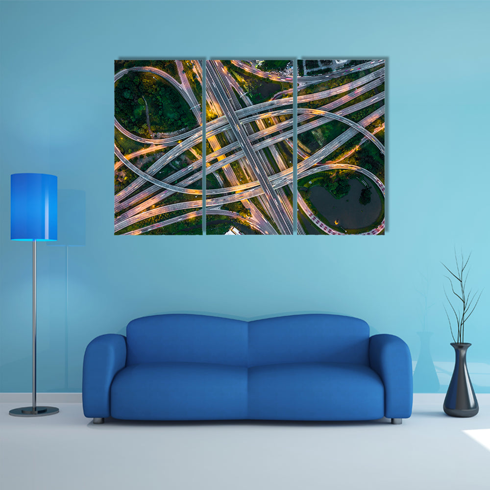Bangkok Expressway Canvas Wall Art