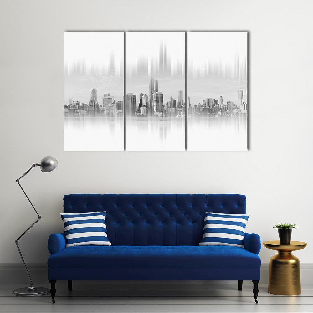 City Network Connection Canvas Wall Art