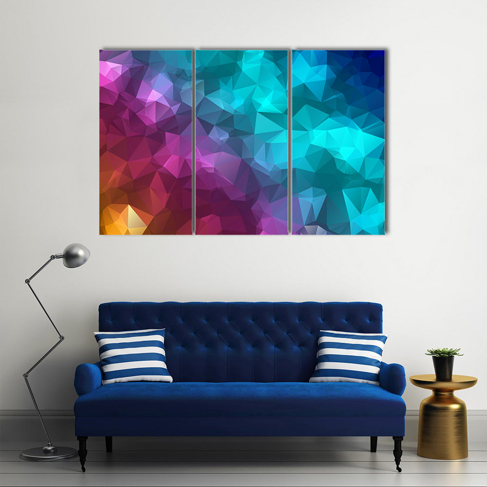 Polygonal Geometric Triangle Canvas Wall Art