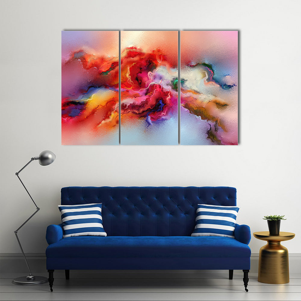 Colorful Brush Stroke Texture Canvas Wall Art