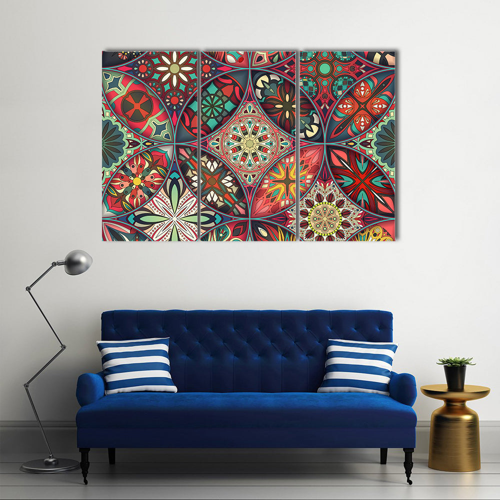 Vintage Mandala Elements Canvas Wall Art