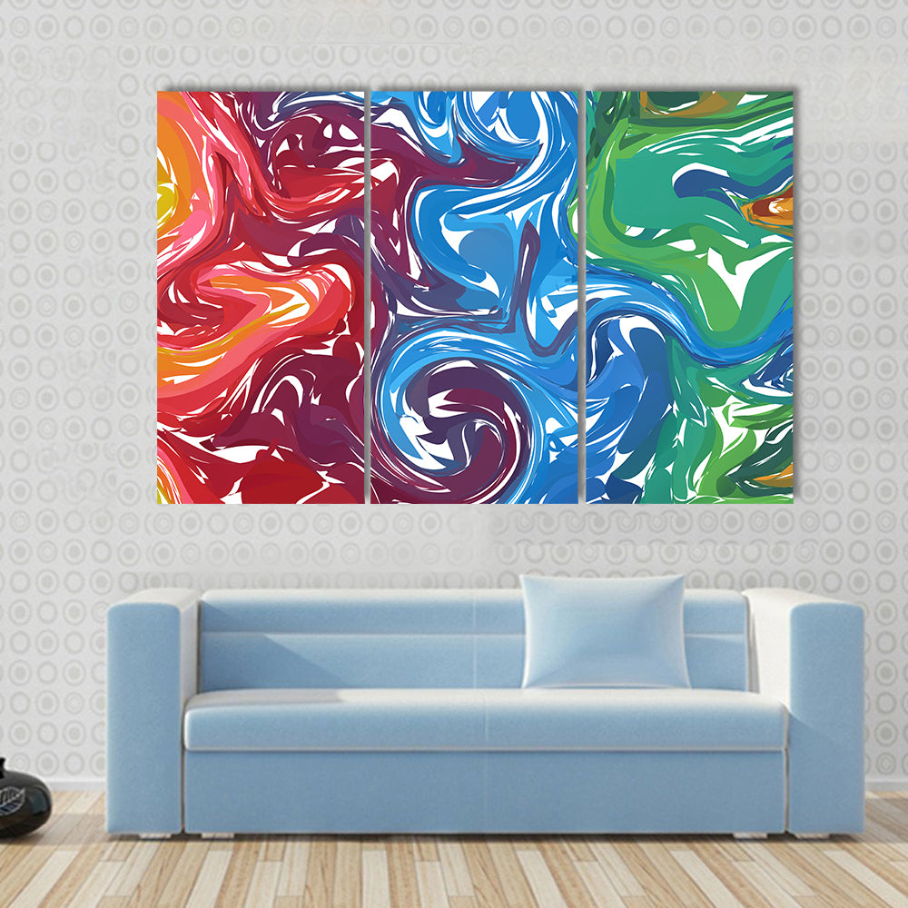 Fluid Shapes Composition Canvas Wall Art