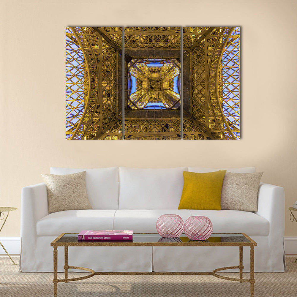 Internal Structure of the Eiffel Tower, Paris Canvas Wall Art