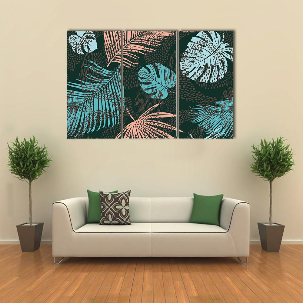 Tropical Foliage Abstract Canvas Wall Art