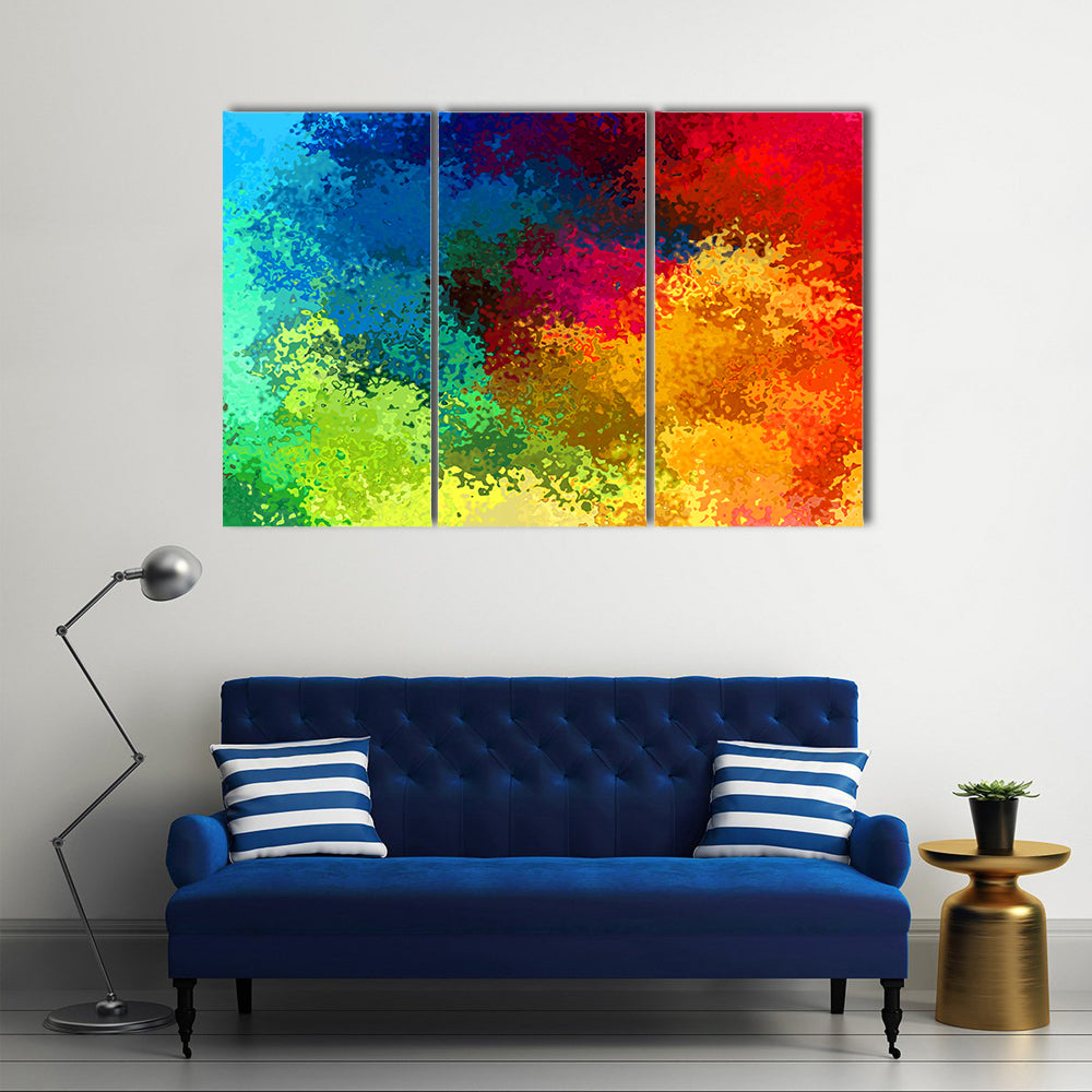 Colorful Rainbow Spectrum Abstract Canvas Wall Art