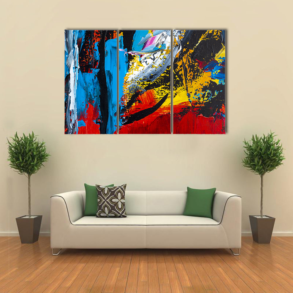 Fragment of Brushstrokes Canvas Wall Art