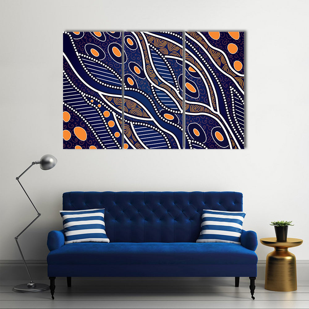 Aboriginal Lake Concept Canvas Wall Art