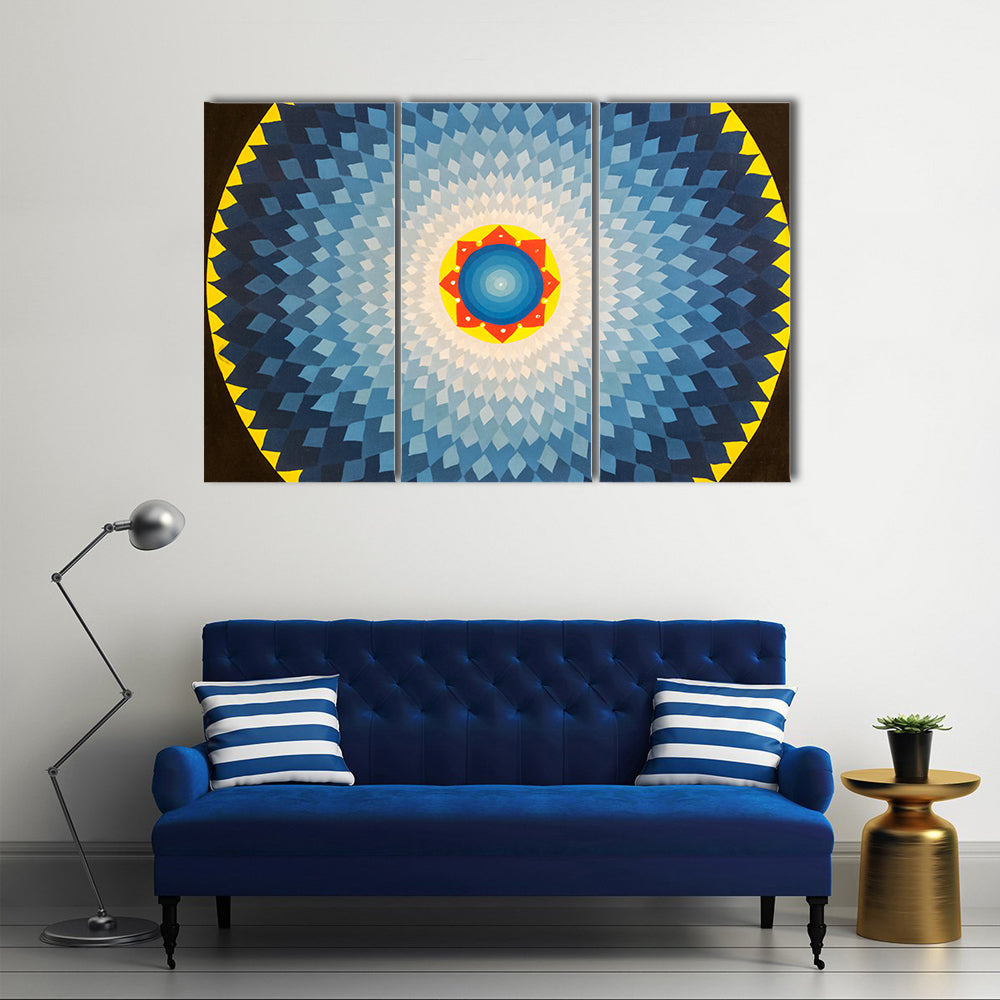 Geometric Flower Mandala Canvas Wall Art