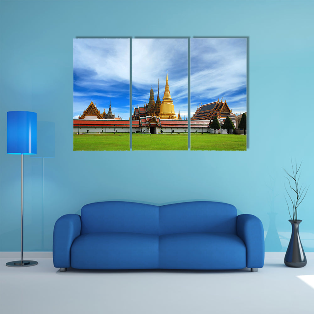 Wat Phra Kaeo Emerald Buddha Temple In Bangkok Canvas Wall Art