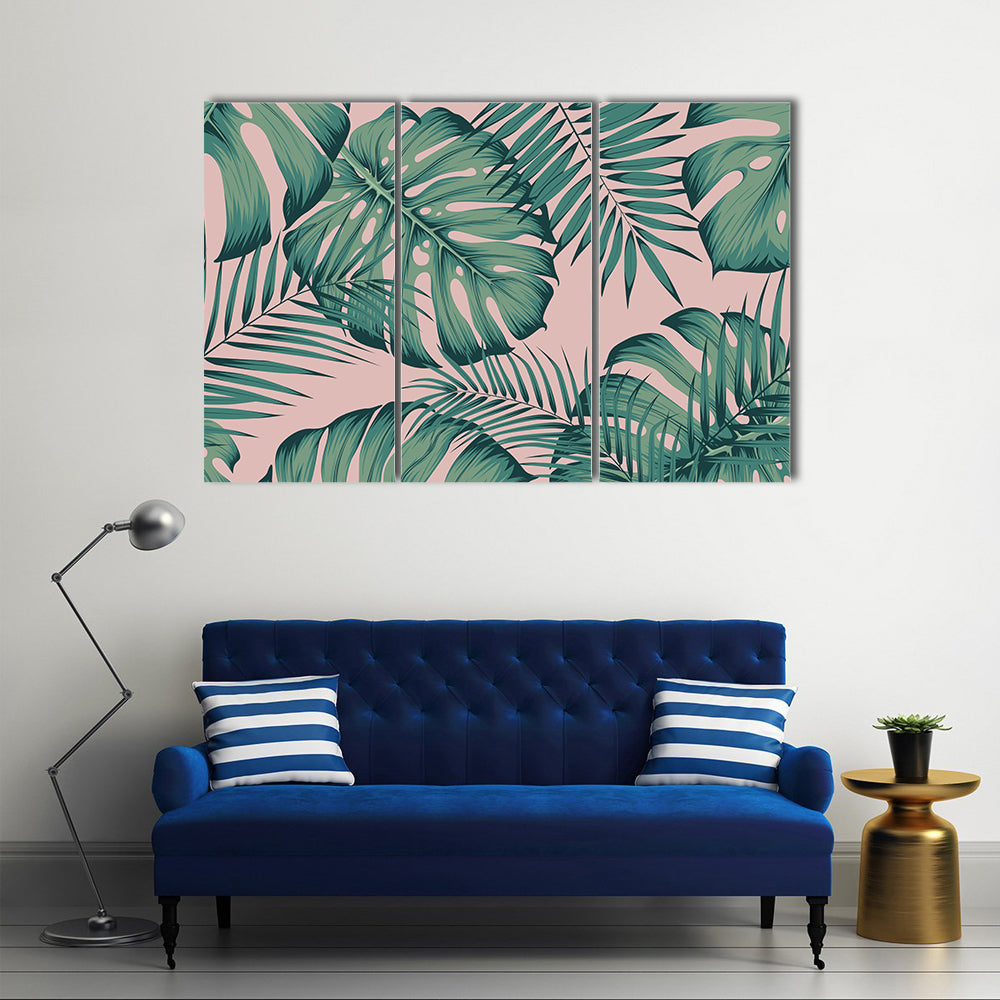 Areca Palm Leaf Design Canvas Wall Art